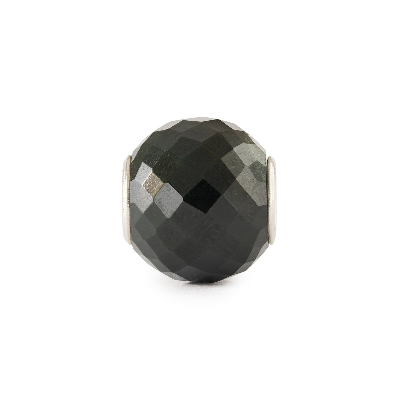 Round Green Chalcedony Facet Bead
