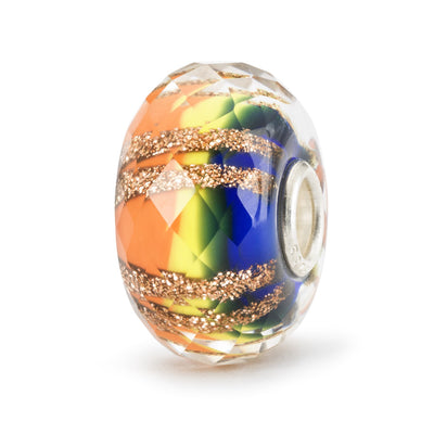 Rainbow Facet with Silver Bangle and 2x Silver Spacers