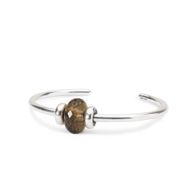 Smoky Quartz Silver Bangle