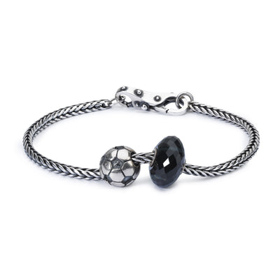 Sterling Silver Bracelet with Blue Tiger Eye and Sterling Silver Bead