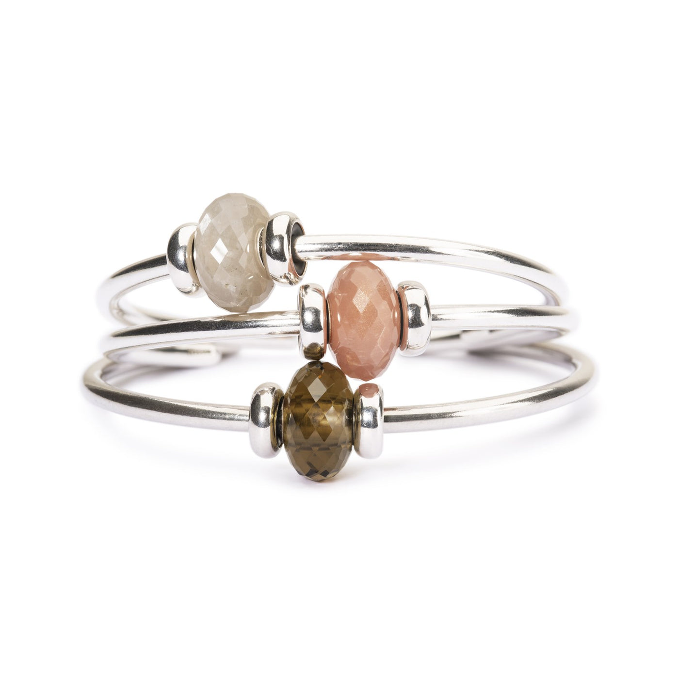 Smoky Quartz Silver Bangle