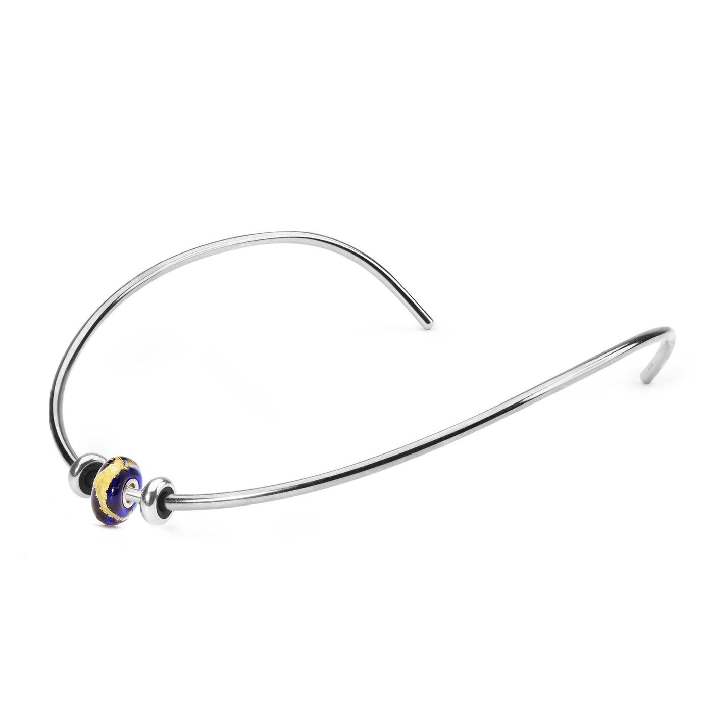 Throat Chakra Silver Neck Bangle