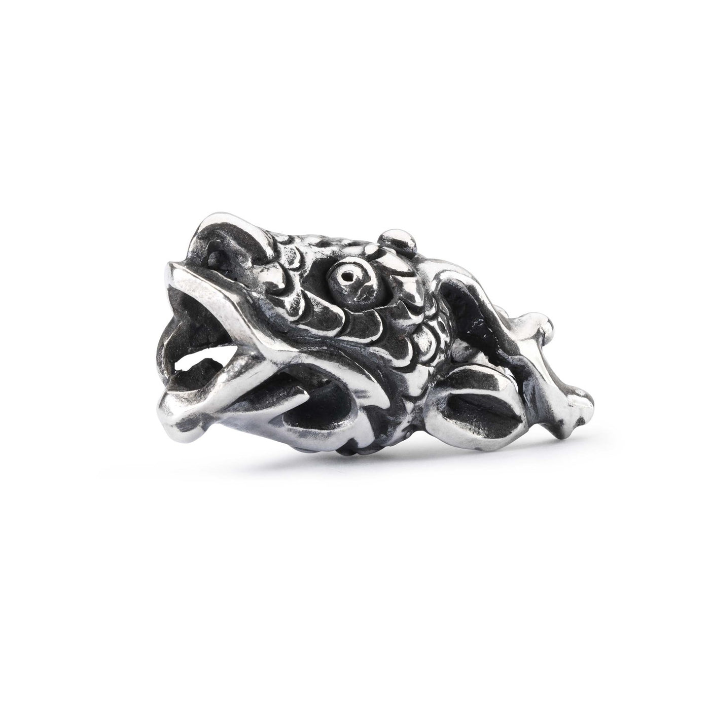 Black Single Leather Bracelet with Sterling silver Spiritual Dragon bead