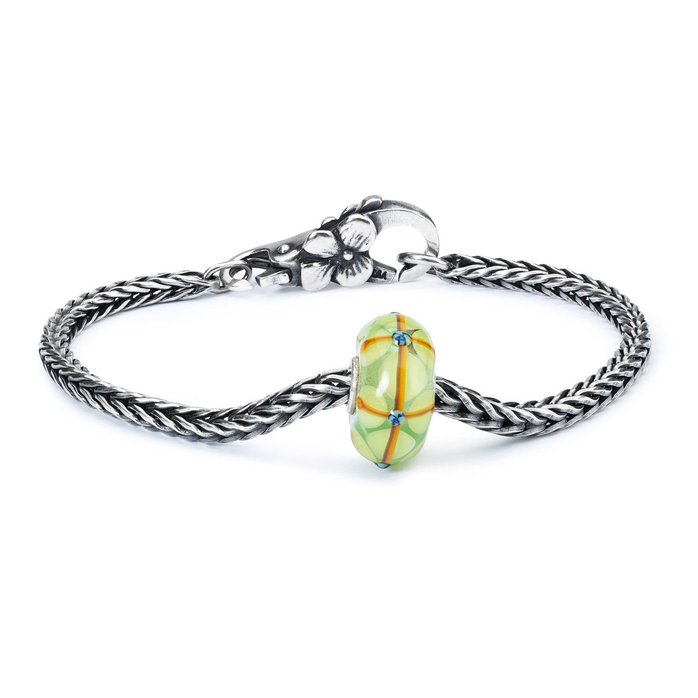 Summer Bushes Silver Bracelet, Flower Lock