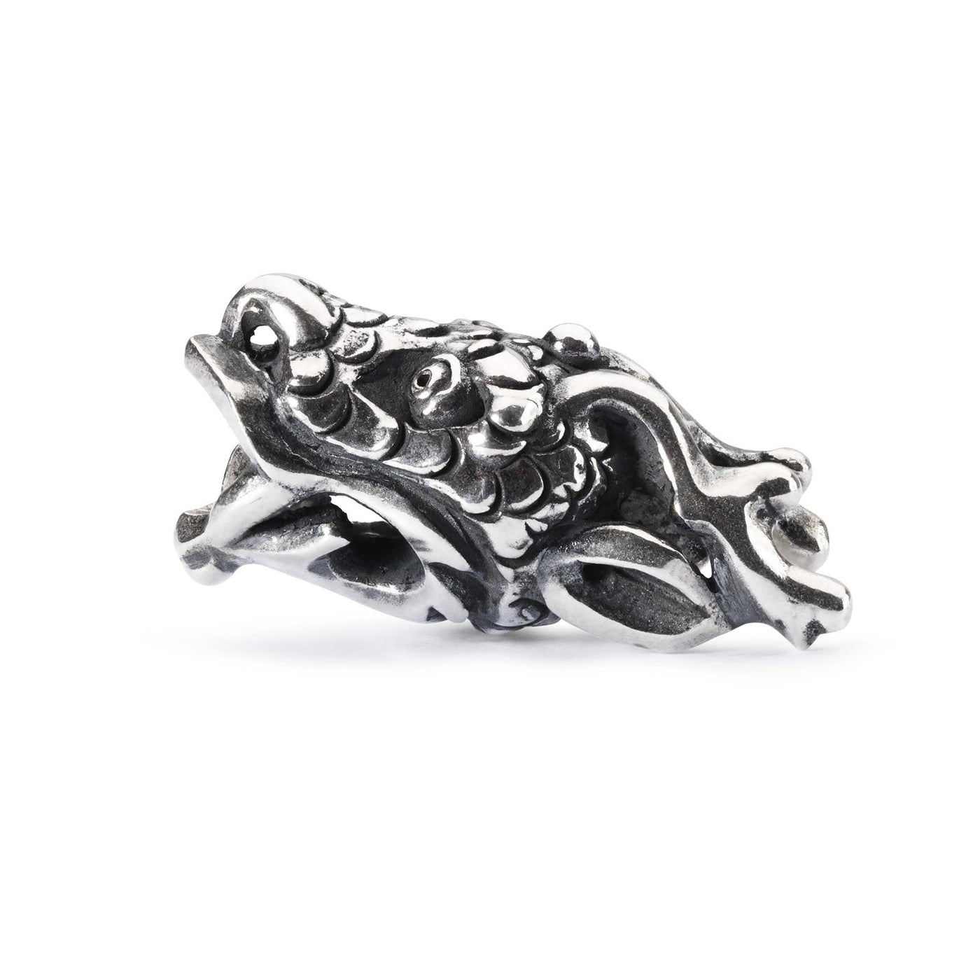 Black Single Leather Bracelet with Sterling silver Spiritual Dragon bead