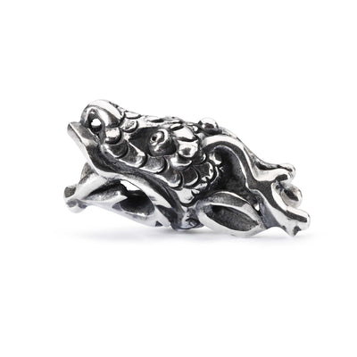 Black Single Leather Bracelet with Sterling silver Spiritual Dragon bead