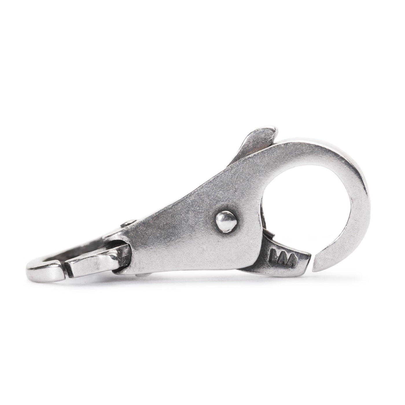 Leather Bracelet Black/Grey with Sterling Silver Plain Lock