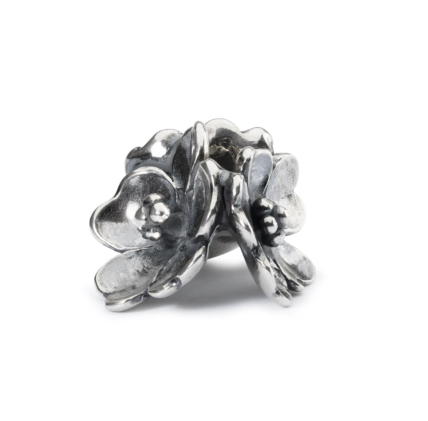Silver 'Apple Blossom' pendant with a delicate apple blossom flower design, symbolizing spring and new beginnings.