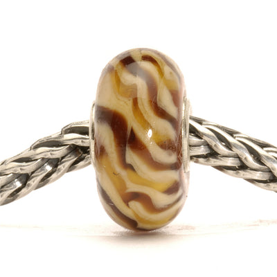 Clear Brown Braid Bead
