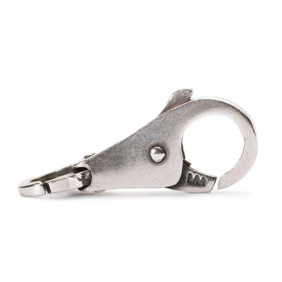 Silver 'Plain Clasp' with a smooth surface and simple design, used to fasten a bracelet or necklace.