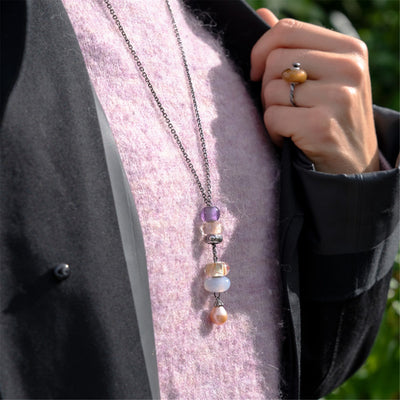 Faceted Chalcedony Bead