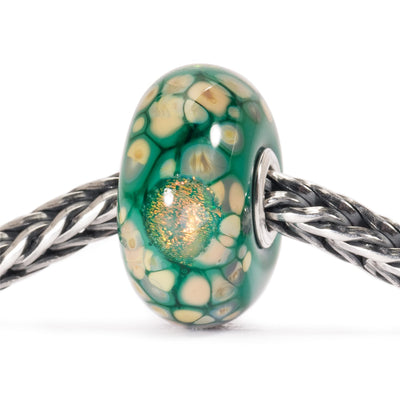 Green Flower Mosaic Bead